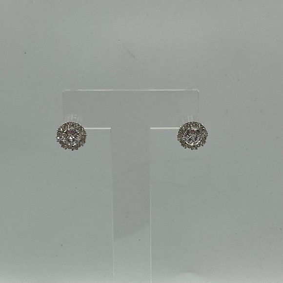 HAN 925 small sparkly stud Sterling Silver earrings - Picture 1 of 7